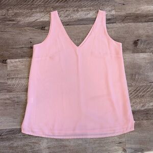 Alice Co Blush Pink Preppy Spring Beachwear Sleeveless Chiffon Tank Top Medium
